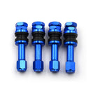 4pcs TR48E Bolt-in Auto Car Tubeless Wheel Tire Valve Stems Dust Caps Blue ME