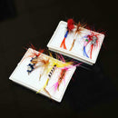 96pcs / set Trout Bait Dry Fly Fishing Hooks Streamer Lure Kit with Case Box