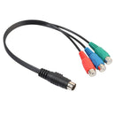 Durable S -Video to 3 RCA RGB Cable Pro Audio Equipment Parts for HDTV