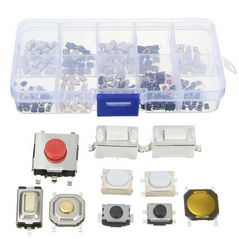 250PCS Tact Switch Button 10 Models Car Remote Control Switches Replacement