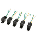5Pcs Auto Alarms Horn Headlight Control Relay 40A 4Pin SPST Relay 24V