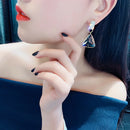 Fashion Women Clear Crystal Triangle Geometric Dangle Stud Earrings JewelryJ Kw