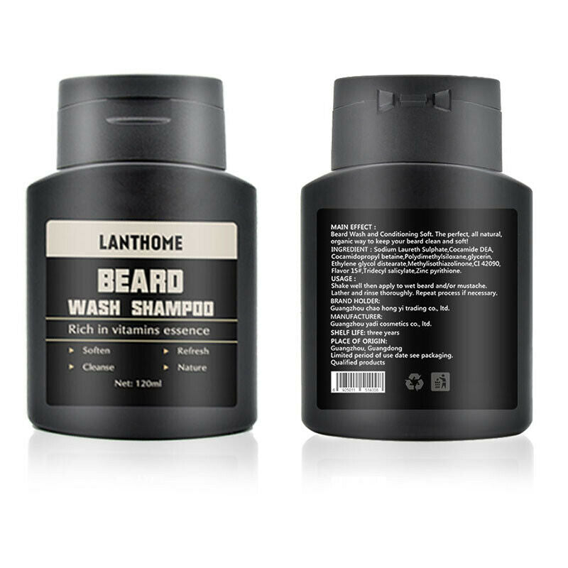 Lanthome Vitamin Wash Shampoo Hair Beard Care Men'S Gift Beard Assistance M X1Y3