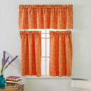 1 Set Red Rod Pocket Short Tier Curtains Panels Half Drapes for Bathroom