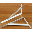 2-Piece Metal  L Shaped Wall Shelf Bracket Rack Support 400x250x3mm Black
