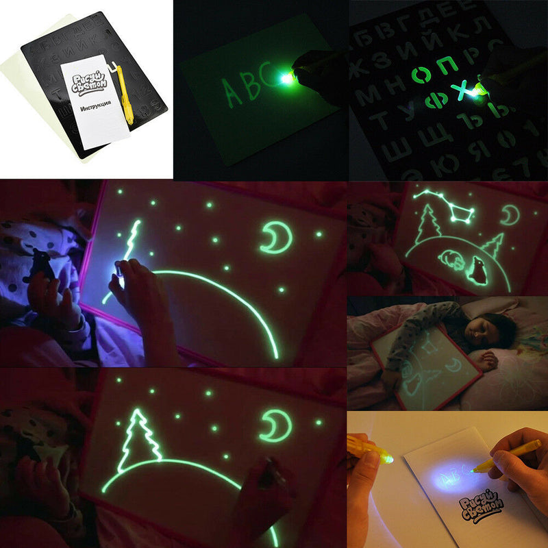 Puzzle Drawing Toys Sketchpad Children Drawing Board Graffiti Fluorescent