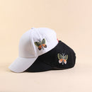 Fashion Butterfly Embroidered Baseball Cap Men And Women Baseball Cap 100%