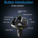 T19 Wireless Bluetooth Car Kit Handsfree FM Transmitter MP3 USB Charger Adapter