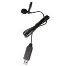 Professional Tie-clip Lavalier Lapel USB Microphone Mic Black For Laptop