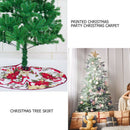 Christmas Tree Skirt Print Floor Mat Festival Decor for New Year (B 90cm)