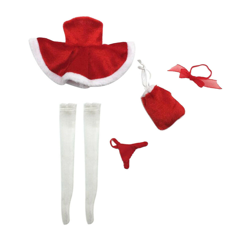 1/6 Woman Christmas Hairpin Dress Sos T-ba & Bag for 12'' Action Figures