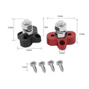 2pcs DC 48V Bus Bar M10 Positive Power Distribution Studs Terminal Blocks