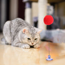 5pcs/set Bell Plush Ball Spring Cat Scratch Toys Pet  Training Sucker Toys A