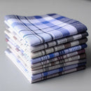 10X Men Handkerchiefs Square Decorative Suits Grid Cotton Plaid Pocket Hanky