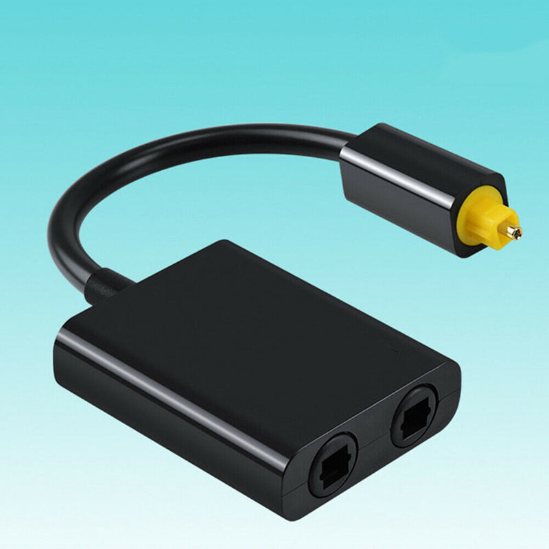 1 to 2 Splitter Optical Fiber Duplicator Adapter For Toslink Digital Audio Cable