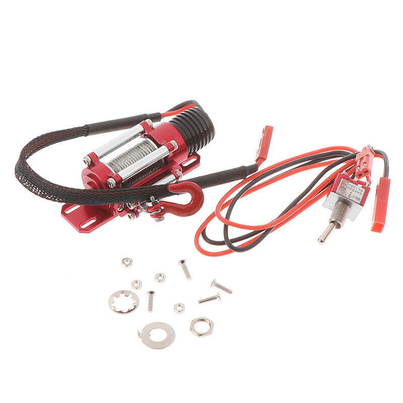 RC Car Metal Steel Wired Automatic Simulated Winch for 1/10 RC Crawler OZ