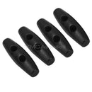 50 Pcs 3.5cm 2 Holes Black Wooden Horn Toggle Buttons Clothing Sewing Accessory