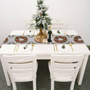 35x180cm Christmas Decor Table Flag Knitted Fabric Tassel Tablecloth (B)