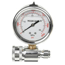 Stainless Steel Pressure Washer Pressure Gauge 6000PSI/40MPa 3/8in Fitting A