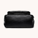 Retro Women Shoulder Bag Multi-zipper Big Capacity Crossbody Pouch (Black)