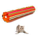 Collapsible Cat Tunnel Toys Interactive Pet Tubes with Fun Balls and Crinkl