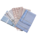 5 Pack Mens Cotton Handkerchiefs, 100% Pure Cotton 5 Colors