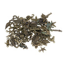 60pcs Sea Animals Charms Pendants Jewelry Making Accessories Findings Bronze
