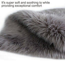 Faux Fur Sheepskin Rug 60 x 90 cm Faux Fleece Fluffy Area Rugs Anti-Skid Ca