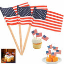 100 American Flag Toothpicks Party Cupcake Decoration Sandwich Mini Food Pi