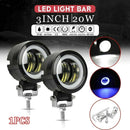 3''Inch 20W Motor White LED Spot Round Work Lights Driving Fog Lamp Offroad  OZ