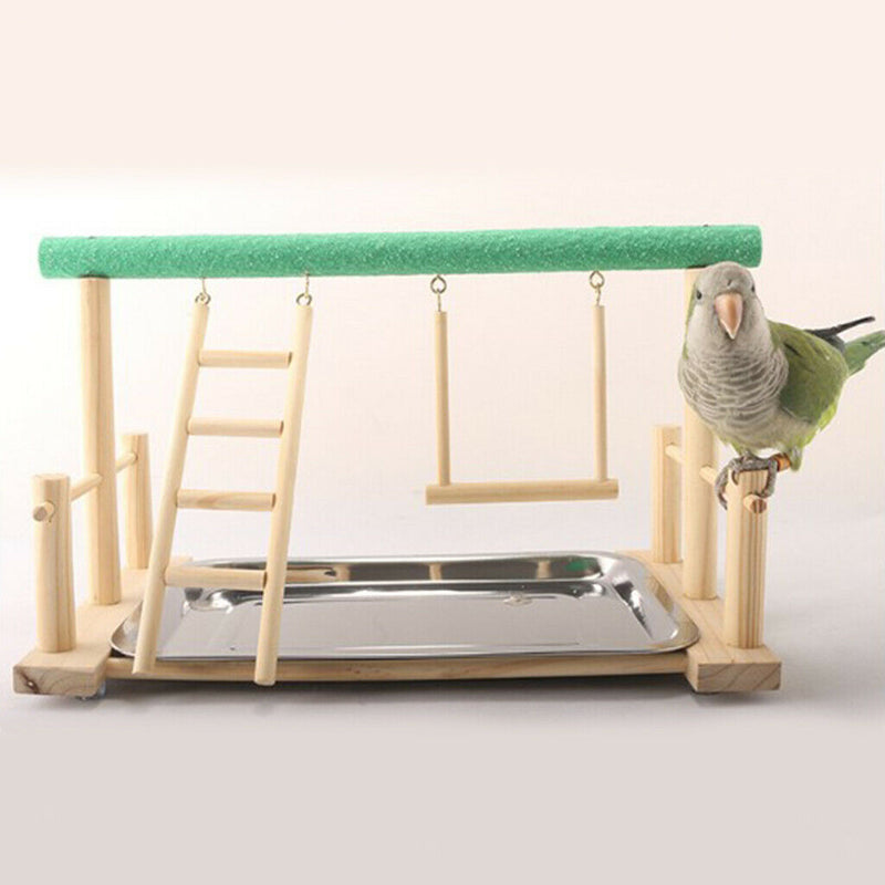 2pcs Portable Bird Play Stand Parrot Playground Playgym