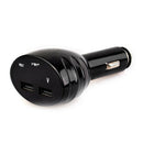 3 In 1 Digital Led Voltmeter Thermometer Monitor Dual Usb Car Charger 12V/2 P6Y2
