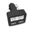 Universal 5in1 3A Car Charger DC 5V Dual USB Car Phone Charger(White)