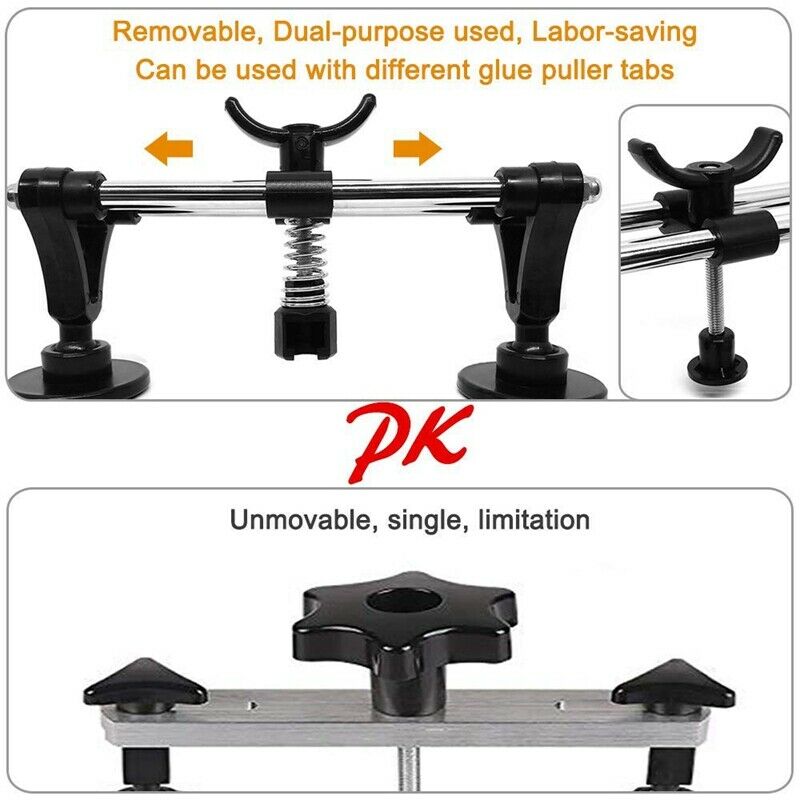 Auto Body Repair Tool, Car Dent Puller with Double Pole Bridge Dent Puller, E6T1
