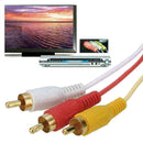 HDMI Male S-video to 3 RCA AV Audio Cable Cord Adapter For TV O1V5 1.5M DVD L3H5
