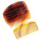 24 Pieces Women Practical Plastic Comb Hair Clip Clamp 29 Teeth Brown Coffee