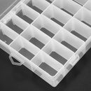 Electronic Parts Plastic Detachable 24Slots Storage Case Box 19.5x13cm O4V4