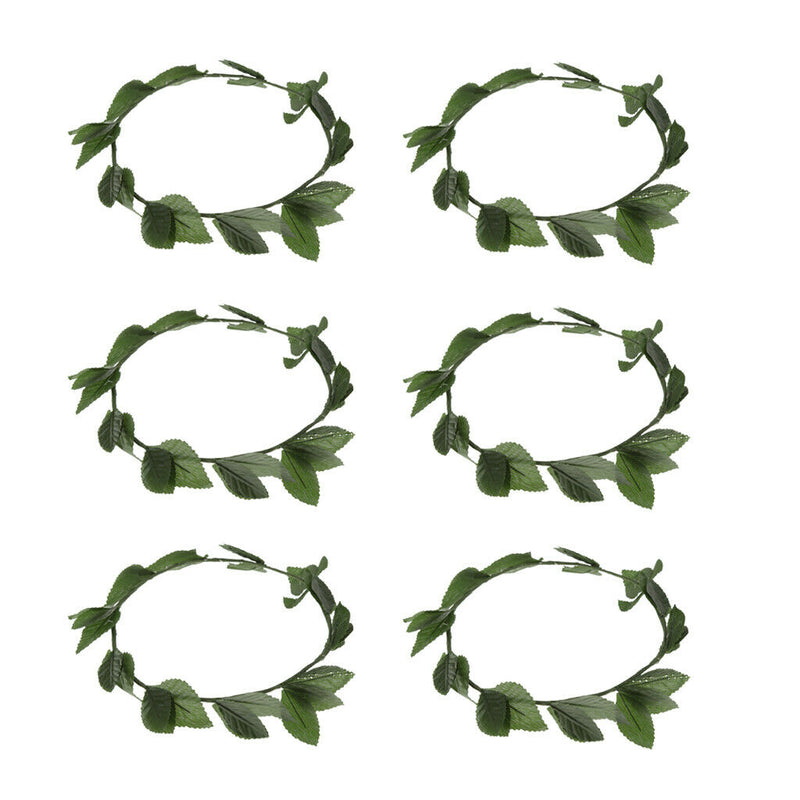 6pcs Greek Roman Goddess Toga Leaf Laurel Wreath Headband Party Costume