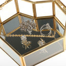 Clear Glass Box Jewellery Organizer Case Terrarium for Dressing Table