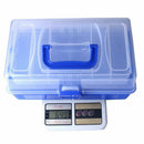 Fishing Tackle Box 3 Tray Cantilever Adjustable Compartments Crafts Lure Bo