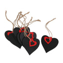 10pcs Red Heart Flower Rectangle Chalkboard Tags Weddings Party Christmas