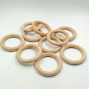 10 pcs Natural Wooden Ring Jewelry Making Unfinished DIY crafts 70 mm C8X8