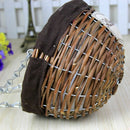 Natural Wicker Hanging Basket Flower Basket Pot Planter Rattan Vase Basket  N7W7