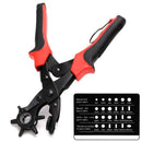 6 Sized Heavy Duty Leather Belt Eyelet Holes Punch Pliers Revolving Hand Punch