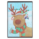 DIY Christmas Elk Special Shaped Diamond Painting 60 Pages A5 Diary Book