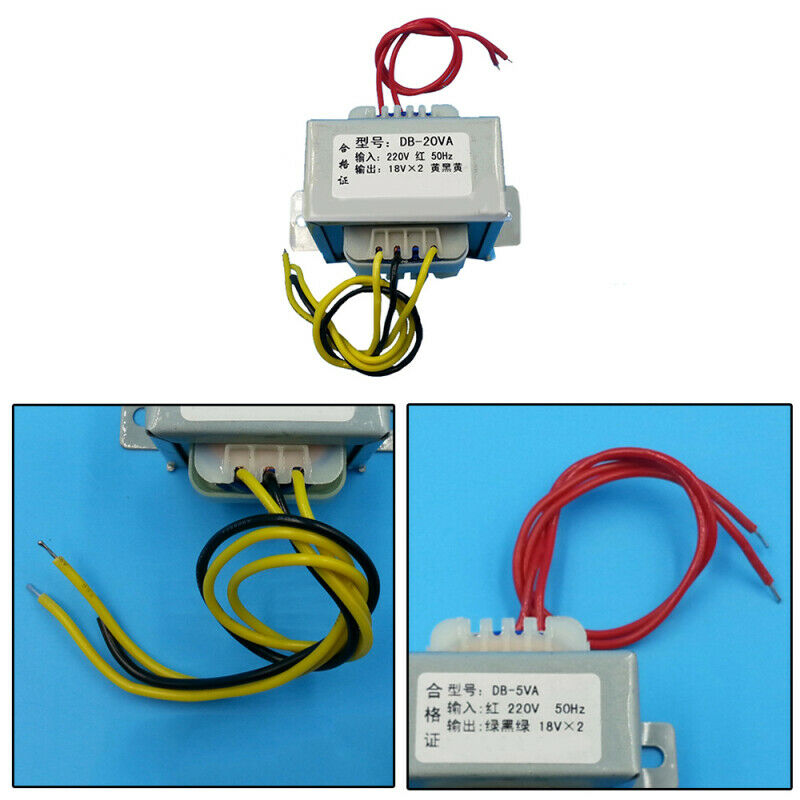20W Dual 18V 18V*2 Power Transformer Input AC 220V/50Hz Output AC 18V-0-18V EI57