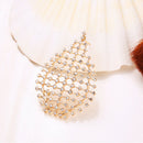 1pc Exaggerated Water Drop Hollow Full Rhinestone Long Earrings Single Jewe JR