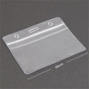 10 pcs/set ID Badge Card 95x80mm Plastic Pocket Holder Clear Pouches  Z
