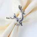 6PCS Napkin Rings in Elk Deer Shape Decorative Table Napkin Rings for Chris