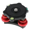 Premium LP-64 Camera Tripod Head Leveling Base Aluminum Alloy Triple-wheel Load